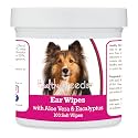 Healthy Breeds Shetland Sheepdog Ear Cleaning Wipes with Aloe &amp; Eucalyptus for Dogs 100 Count