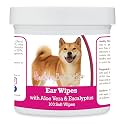 Healthy Breeds Shiba Inu Ear Cleaning Wipes with Aloe &amp; Eucalyptus for Dogs 100 Count