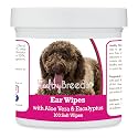 Healthy Breeds Spanish Water Dog Ear Cleaning Wipes with Aloe &amp; Eucalyptus for Dogs 100 Count