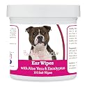 Healthy Breeds Staffordshire Bull Terrier Ear Cleaning Wipes with Aloe &amp; Eucalyptus for Dogs 100 Count