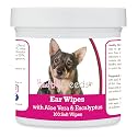 Healthy Breeds Swedish Vallhund Ear Cleaning Wipes with Aloe &amp; Eucalyptus for Dogs 100 Count