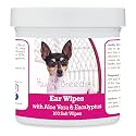 Healthy Breeds Toy Fox Terrier Ear Cleaning Wipes with Aloe &amp; Eucalyptus for Dogs 100 Count