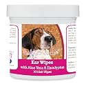Healthy Breeds Treeing Walker Coonhound Ear Cleaning Wipes with Aloe &amp; Eucalyptus for Dogs 100 Count