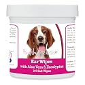 Healthy Breeds Welsh Springer Spaniel Ear Cleaning Wipes with Aloe &amp; Eucalyptus for Dogs 100 Count