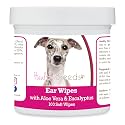 Healthy Breeds Whippet Ear Cleaning Wipes with Aloe &amp; Eucalyptus for Dogs 100 Count