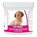 Healthy Breeds Wirehaired Vizsla Ear Cleaning Wipes with Aloe &amp; Eucalyptus for Dogs 100 Count