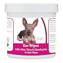 Healthy Breeds Xoloitzcuintli Ear Cleaning Wipes with Aloe &amp; Eucalyptus for Dogs 100 Count