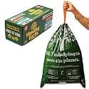 Healthy Earth 13 Gallon Compostable Drawstring Trash Bags, 1.13 Mil Extra Thick Tall Kitchen Liners (49.2 L), Heavy Duty Leak-Proof Food Scrap Bags, BPI & TÜV OK Compost Certified, 30 Count