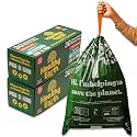Healthy Earth 13 Gallon Compostable Drawstring Trash Bags, 1.13 Mil Extra Thick Tall Kitchen Liners (49.2 L), Heavy Duty Leak-Proof Food Scrap Bags, BPI &amp; TÜV OK Compost Certified, 60 Count