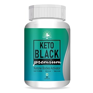 healthy nutrition - just for the health of it keto black ketone bodies activator supports weight management for unisex with garcinia cambogia green tea amp coffee extract veg 60 capsules -pack of 1