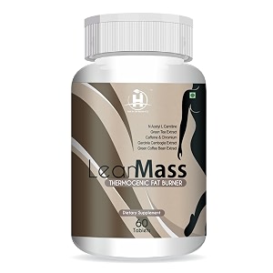 healthy nutrition - just for the health of it lean mass fat burner for men amp women with green coffee bean extract  caffeine amp chromium  weight amp fat loss supplement - 60 tablets