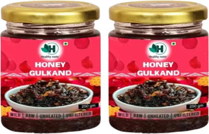 healthy roots honey gulkand- 100 natural raw unprocessed unheated rosewood raw honey-250gm 2 x 025 g