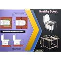 Healthy Squat - Western to Indian Toilet Converter - SS Frame with Anti Skid Aluminium Checker Plate - Doctor Recommended - Strudy Table