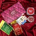 Healthy Treat Bhaiya Bhabhi Twilight Treats Rakhi Gift Hamper | Bhaiya Bhabhi Rakhi Set of 2, &amp; Roli Chawal | Bhaiya Bhabhi Rakhi Set with Healthy Snacks For Rakshabandhan Gift Hamper | Roasted Roasted Snacks and Rakhi Fo