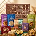 Healthy Treat Healthy Namkeen Diwali Gift Hamper | Roasted Snacks Gift Box with Vastu Turtle, and Greeting Card | Wholesome Corporate Gifting