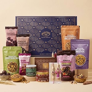 healthy treat perfect jodi bhaiya bhabhi rakhi hamper with lumba 11 items