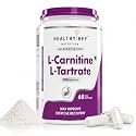 HealthyHey L-Carnitine & L-Tartrate (LCLT)-Support Transport of Fats to Muscles - 60 Vegetable Capsules (Pack of 1)