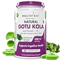 HealthyHey Nutrition Gotu Kola Extract Supplement, Adaptogen for Brain & Nervous System Support, Calming, Mental Clarity - 60 Capsules, Non GMO, Gluten Free, Vegan