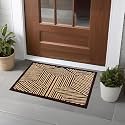 Heart Home 16x24 Inch Poly Wool Anti-Skid Doormats for Main Door Entrance | Soft Footmats for Home &amp; Kitchen | Washable/Non-Slip Floor Mat for Living Room Balcony | Chevron - Brown
