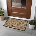 Heart Home 16x24 Inch Poly Wool Anti-Skid Doormats for Main Door Entrance | Soft Footmats for Home &amp; Kitchen | Washable/Non-Slip Floor Mat for Living Room Balcony | Chevron - Grey