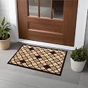 Heart Home 16x24 Inch Poly Wool Anti-Skid Doormats for Main Door Entrance | Soft Footmats for Home &amp; Kitchen | Washable/Non-Slip Floor Mat for Living Room Balcony | Hexagon - Brown
