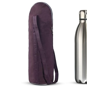 heart home 25 ltr rexine bottle bag with handle  gifting items  reusable travelling waterwine bottle bag for men amp women  purple