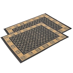 heart home 2 pcs poly wool anti-skid 16x24 inch doormats for main door entrance  soft footmats for home amp kitchen  washablenon-slip floor mat for living room balcony  cross tee - grey