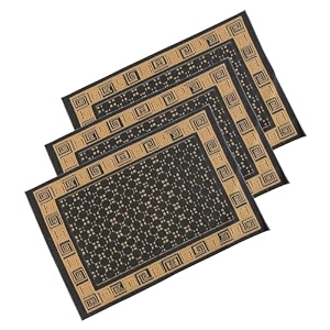 heart home 3 pcs poly wool anti-skid 16x24 inch doormats for main door entrance  soft footmats for home amp kitchen  washablenon-slip floor mat for living room balcony  cross tee - grey