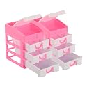 Heart Home Pack of 2 Stationary Oragnizers for Desk &amp; Pen Holder For Study Table | 4-Tier Pencil Box with Drawers for Girl Students | Pink