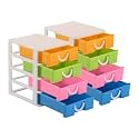 Heart Home Pack of 2 Stationary Oragnizers for Desk Holder For Study Table | 4-Tier Pencil Stand/Box with Drawers for Students | Multicolor