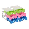 Heart Home Pack of 2 Stationary Oragnizers for Desk &amp; Pen Holder For Study Table | 3-Tier Pencil Box with Drawers for Students | Multicolor