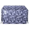 Heart Home 3D Checkered Design PVC Microwave Oven Full Closure Cover for 23 Litre (Grey)-HEART9964