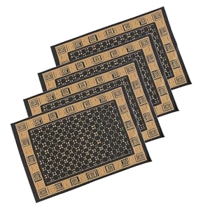heart home 4 pcs poly wool anti-skid 16x24 inch doormats for main door entrance  soft footmats for home amp kitchen  washablenon-slip floor mat for living room balcony  cross tee - grey