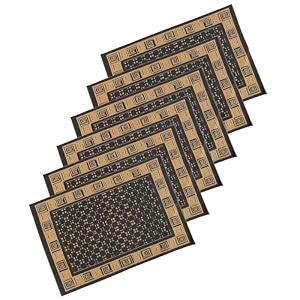 heart home 6 pcs poly wool anti-skid 16x24 inch doormats for main door entrance  soft footmats for home amp kitchen  washablenon-slip floor mat for living room balcony  cross tee - grey