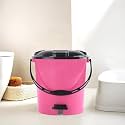 Heart Home 7 Ltr Plastic Dustbin for Home with Pedal, Lid &amp; Handle | Dustbin for Kitchen, Bathroom &amp; Office | Garbage Bin for Wet or Dry Waste | Ultra- Pink &amp; Black