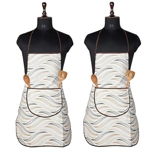 heart home apron  kitchen apron for cooking  apron for restaurant  quilted fabric chef apron  center pocket apron with ties  cooking dress for men-women  pink flower  cream