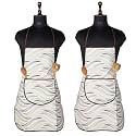 Heart Home Apron | Kitchen Apron for Cooking | Apron for Restaurant | Quilted Fabric Chef Apron | Center Pocket Apron with Ties | Cooking Dress for Men-Women | Pink Flower | Cream