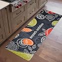 Heart Home Bed Side Runner | Floor Carpet | 46x19 Inch | Carpet for Home | Runner for Bedroom | Floor Mat for Living Room | Carpet Rug for Entrance | Super Cuishine Print | Black