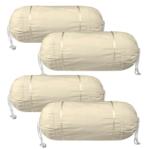 heart home bolster covers  cotton bolster cover set  diwan bolster cover set  bolster pillow cover  plain lace print masand cover  16x32 inch  pack of 4  cream