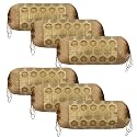 Heart Home Bolster Covers | Polyester Bolster Cover Set | Diwan Bolster Cover Set | Bolster Pillow Cover | Banarasi Gola Masand Cover | 16x32 Inch | Pack of 6 | Golden