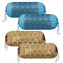 Heart Home Bolster Covers | Polyester Bolster Cover Set | Diwan Bolster Cover Set | Bolster Pillow Cover | Banarasi Gola Masand Cover | 16x32 Inch | Pack of 4 | Multicolor