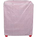 Heart Home Checkered Design PVC Top Load Semi Automatic Washing Machine Cover (Red)- CTHH6218