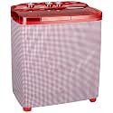 Heart Home Checkered Design PVC Top Load Semi Automatic Washing Machine Cover (Red)- CTHH6219