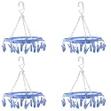 Heart Home Cloth Drying Hanger | 16 Clips Baby Drying Pegs | 360 Degree Rotatable Hanger | Clip Stand for Cloth | Round Cloth Drying Stand | Pink