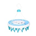 Heart Home Cloth Drying Hanger | 32 Clips Baby Drying Pegs | 360 Degree Rotatable Hanger | Clip Stand for Cloth | Rectangular Cloth Drying Stand | Green