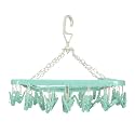 Heart Home Cloth Drying Hanger | 16 Clips Baby Drying Pegs | 360 Degree Rotatable Hanger | Clip Stand for Cloth | Round Cloth Drying Stand | Pink