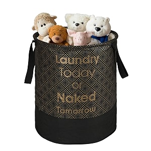 heart home foldable 45l toys organizer for kids room - soft toys storage bagbasketcontainer with handles  disney lion king - black