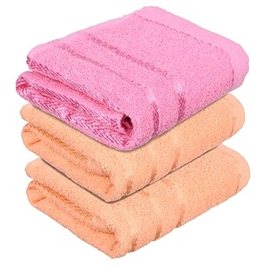 heart home face towel  towels for facewash  towels for gym  facewash for travel  towels for daily use  workout hand towel  lining design  14x21 inch  pack of 3  multi