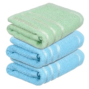 heart home face towel  towels for facewash  towels for gym  facewash for travel  towels for daily use  workout hand towel  lining design  14x21 inch  pack of 3  multi