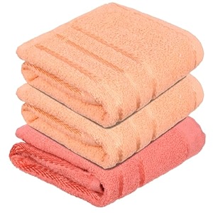 heart home face towel  towels for facewash  towels for gym  facewash for travel  towels for daily use  workout hand towel  lining design  14x21 inch  pack of 3  multi